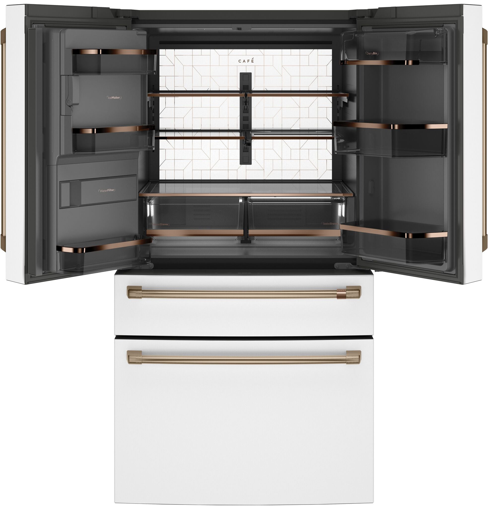 Café Matte White Smart Counter-Depth 4-Door French-Door