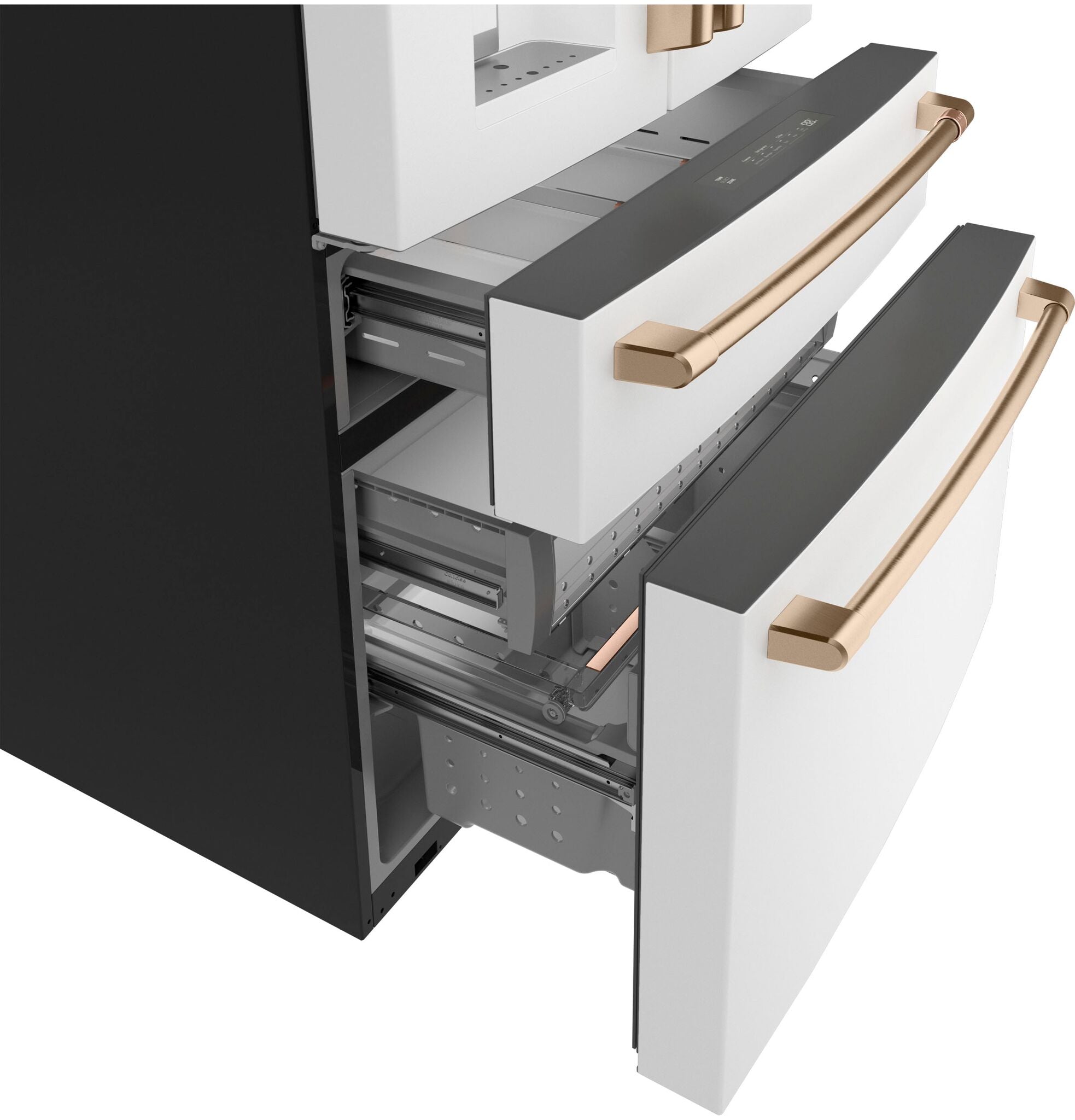 Café 35.75" 22.3 Cu. Ft. Matte White Smart Counter-Depth 4-Door French Door Refrigerator - CXE22DP4PW2