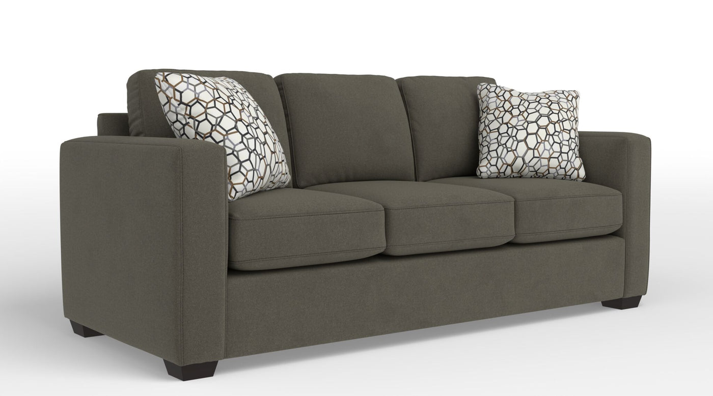 Caleb Queen Sofa Bed with Innerspring Mattress - Arlo Brown