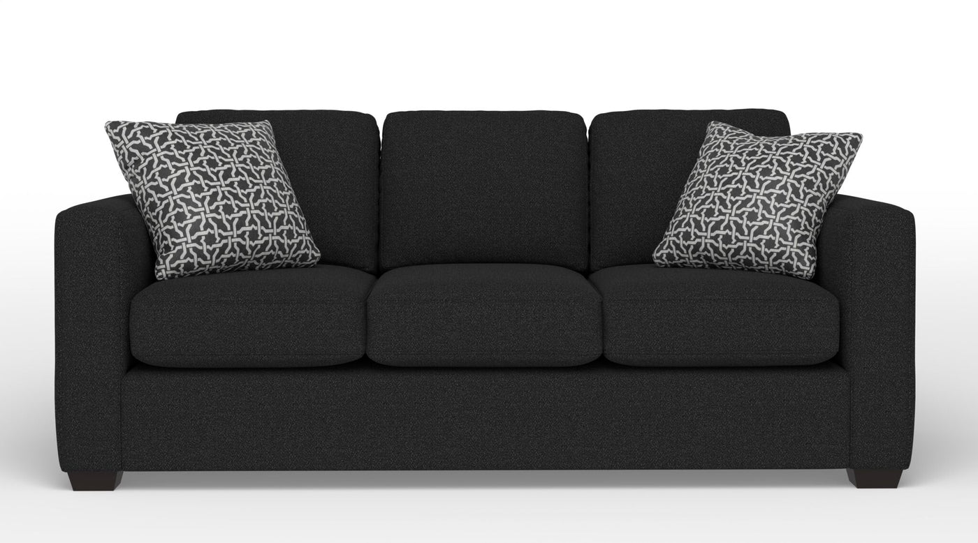 Caleb Queen Sofa Bed with Innerspring Mattress - Sutton Black