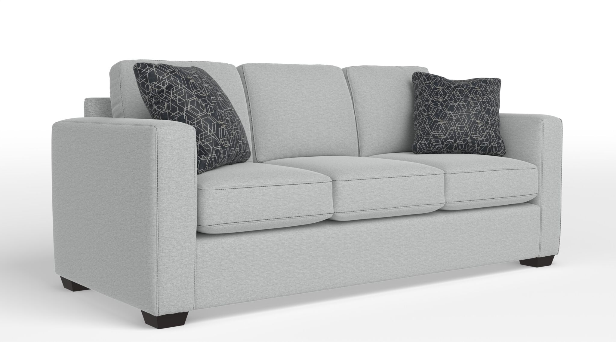 Caleb Queen Sofa Bed with Innerspring Mattress - Dexter Light Grey