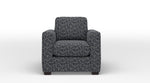 Caleb Accent Chair - Boxes Dark Blue