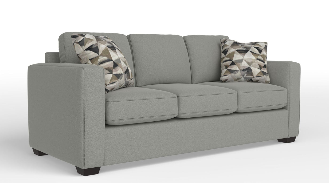 Caleb Queen Sofa Bed with Innerspring Mattress - Jacob Light Grey
