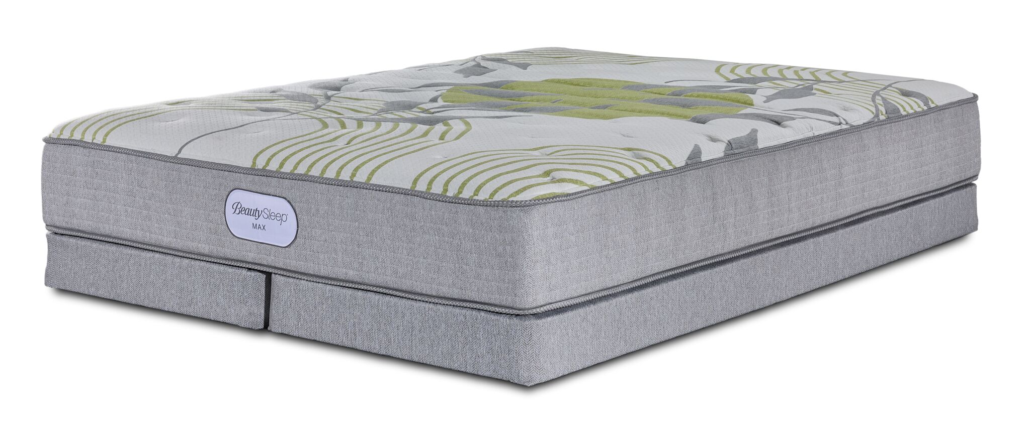 BeautySleep Max Calm Tight Top Firm King Mattress and Low Profile Split Boxspring Set