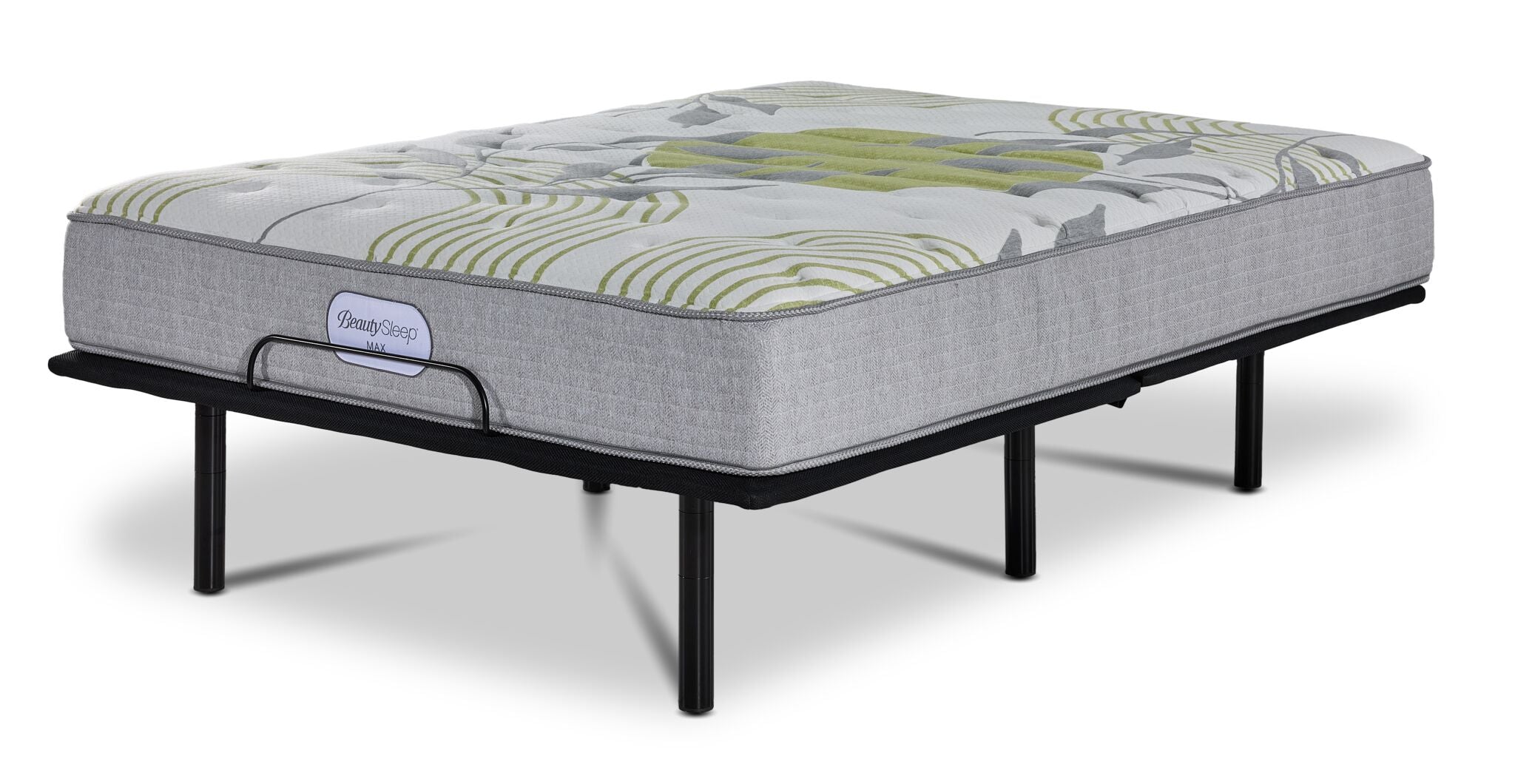 BeautySleep Max Calm Tight Top Firm Twin XL Mattress and L2 Motion Adjustable Base