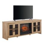 Cambridge 66" Fireplace TV Stand - Natural Oak