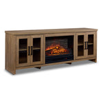 Cambridge 66" Fireplace TV Stand - Natural Oak