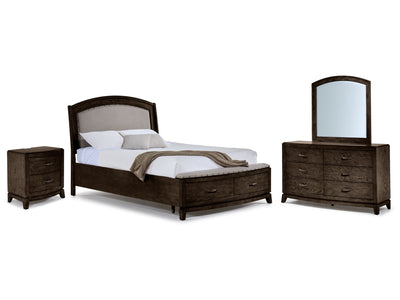 Camelot 6 - Piece Queen Storage Bedroom Package - Coffee Bean