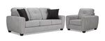 Carolina Sofa and Chair Set - Light Grey