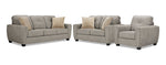 Carolina Sofa, Loveseat and Chair Set - Brown