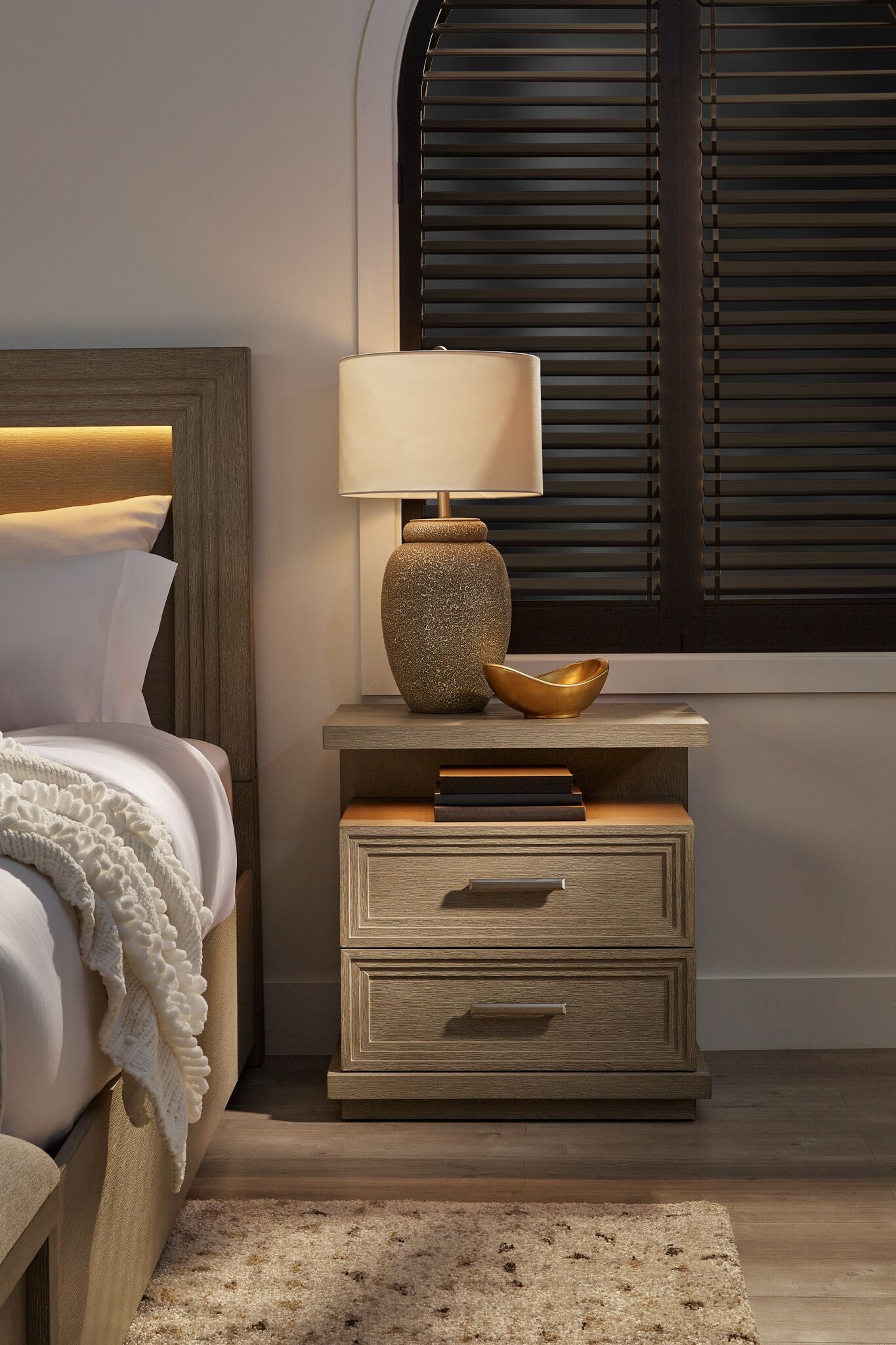 Fresh Perspective Cascade Night Table - Dovetail Grey