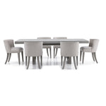Fresh Perspective Cascade 7-Piece Extendable Dining Set -Dovetail Grey