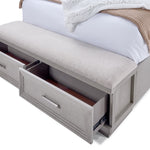 Fresh Perspective Cascade 3-Piece Queen Storage Bench Bed - Dovetail Grey