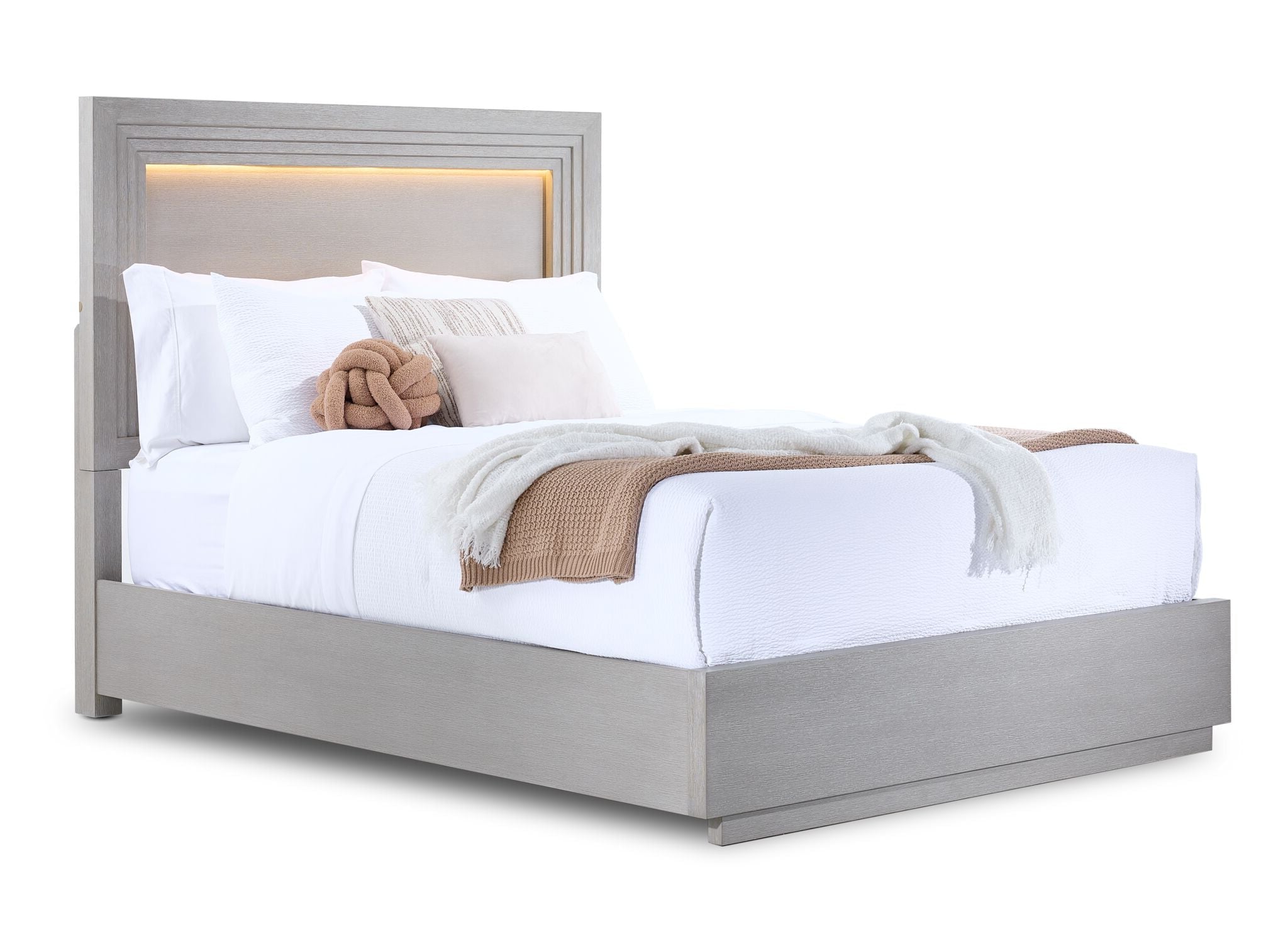 Fresh Perspective Cascade 3-Piece King Panel Bed - Dovetail Grey