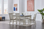 Caylie 7-Piece Dining Set - Ivory, Driftwood