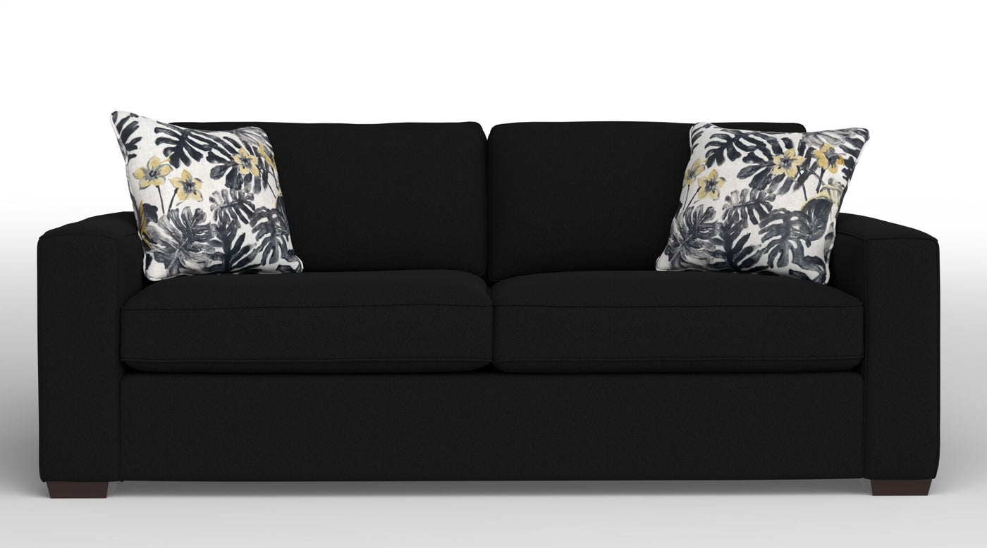 Celeste Queen Sofa Bed with Innerspring Mattress - Jacob Dark Grey