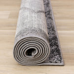 Ashwood 6'7" x 9'10" Distressed Lattice Area Rug - Grey, Black, White