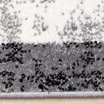 Ashwood 6'7" x 9'10" Distressed Lattice Area Rug - Grey, Black, White