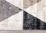 Stone Prism 5'3" x 7'7" Triangle Shapes Area Rug - Cream, Beige