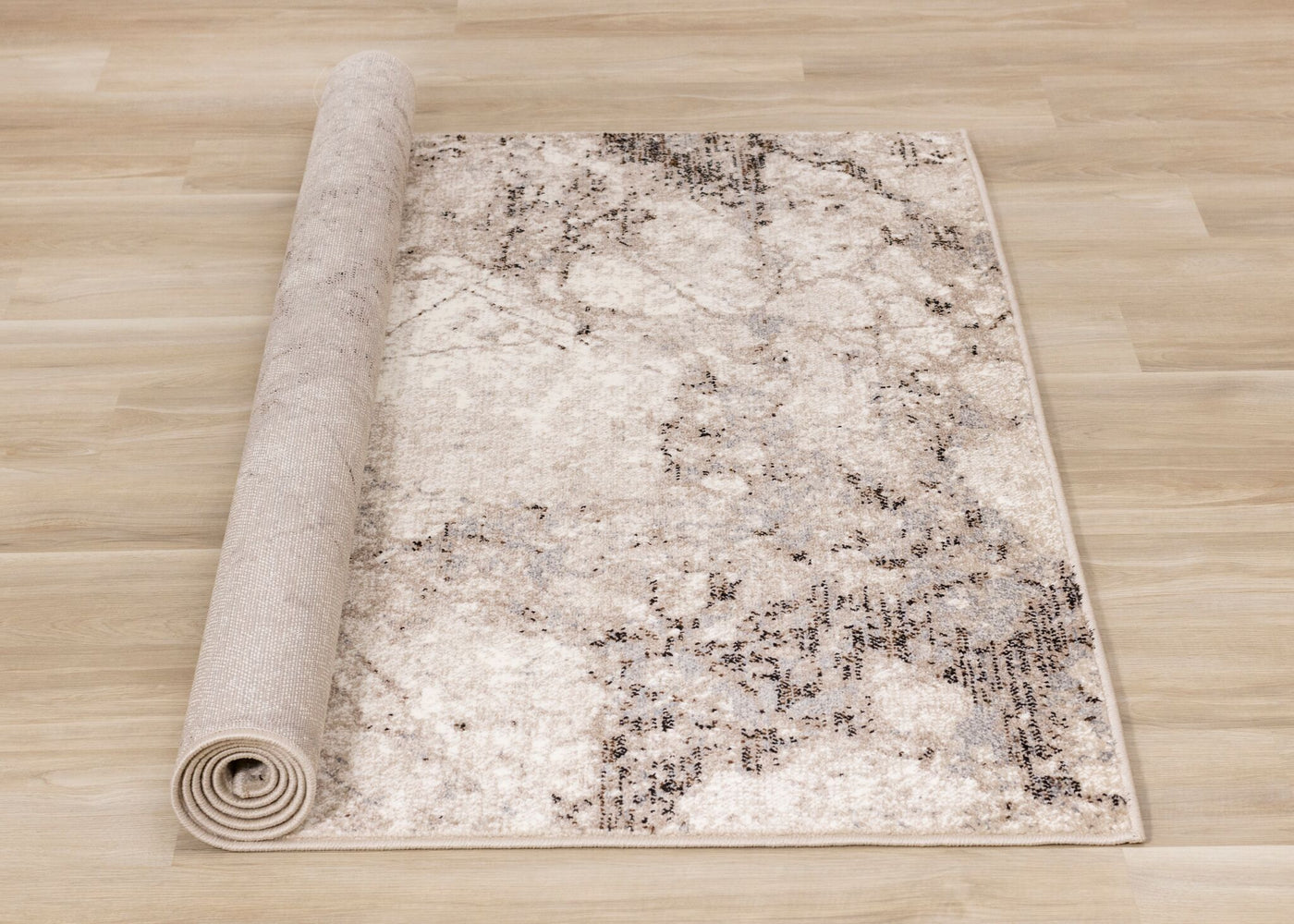 Natural Granite 5'3" x 7'7" Etched Stone Plush Area Rug - Beige