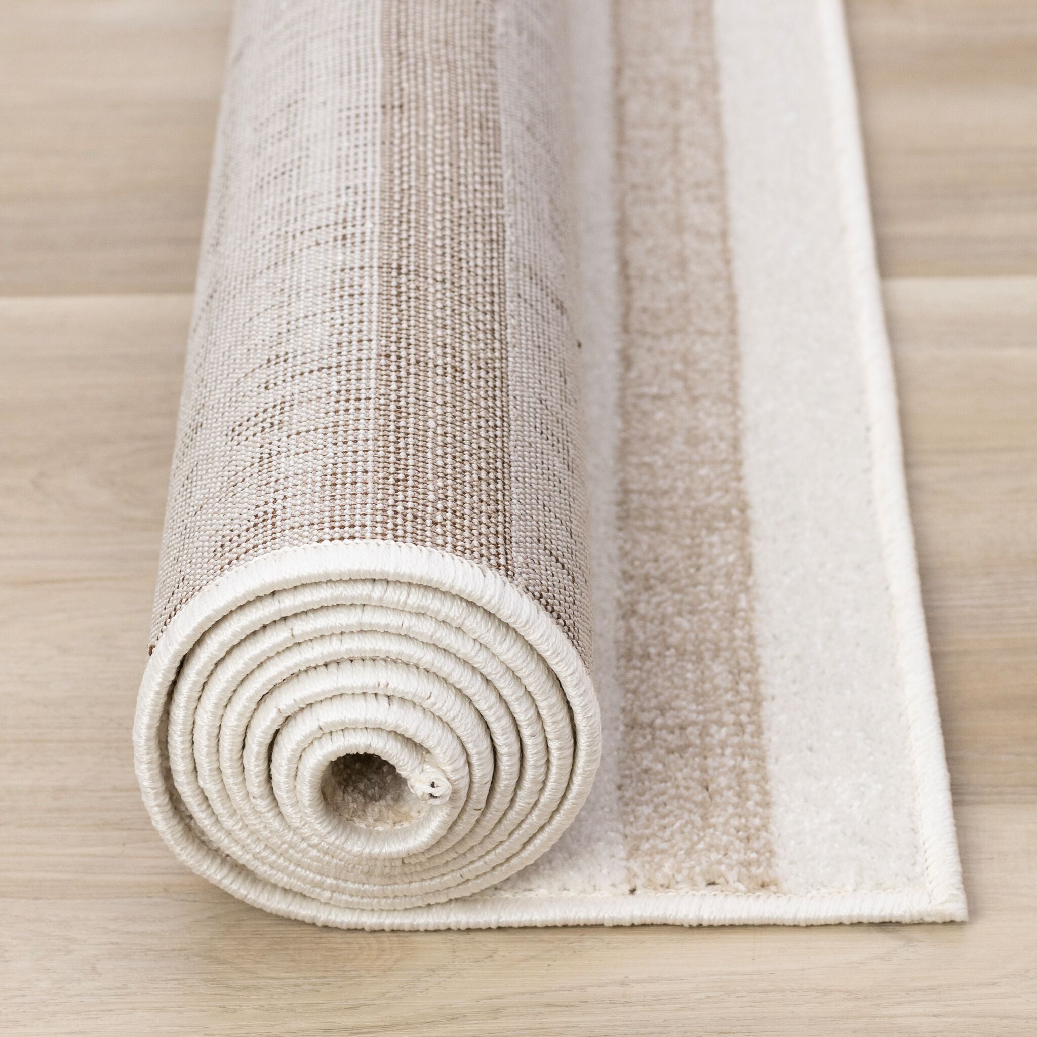 Beachwood Stripes 5'3" x 7'7" Striped Area Rug - Cream