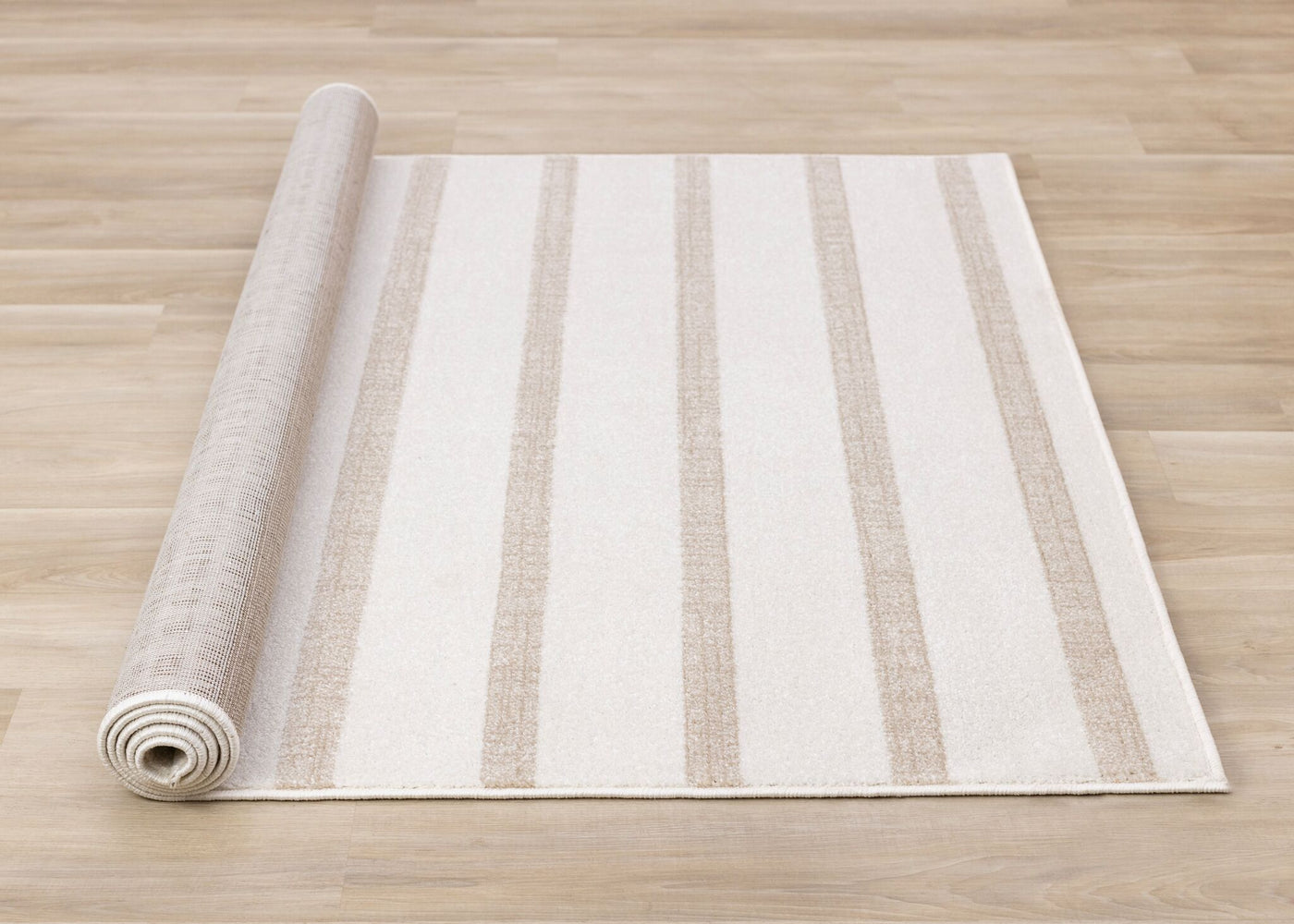 Beachwood Stripes 5'3" x 7'7" Striped Area Rug - Cream