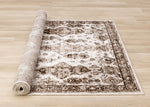 Antique Charm 5'3" x 7'7" Distressed Classic Area Rug - Brown, Grey, White