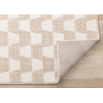 Gentle Wave 6'7"" x 9'10" Wavy Line Area Rug - Beige, Cream