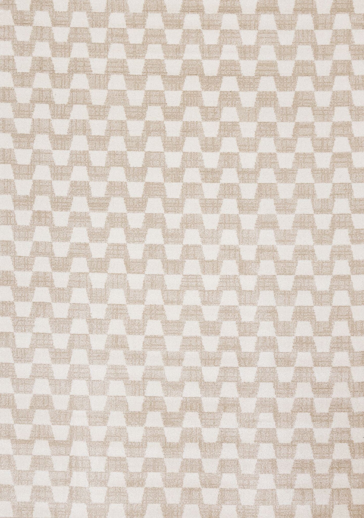 Gentle Wave 6'7"" x 9'10" Wavy Line Area Rug - Beige, Cream
