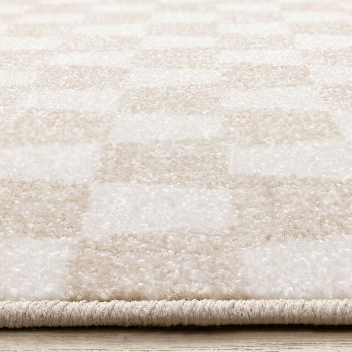 Gentle Wave 6'7"" x 9'10" Wavy Line Area Rug - Beige, Cream