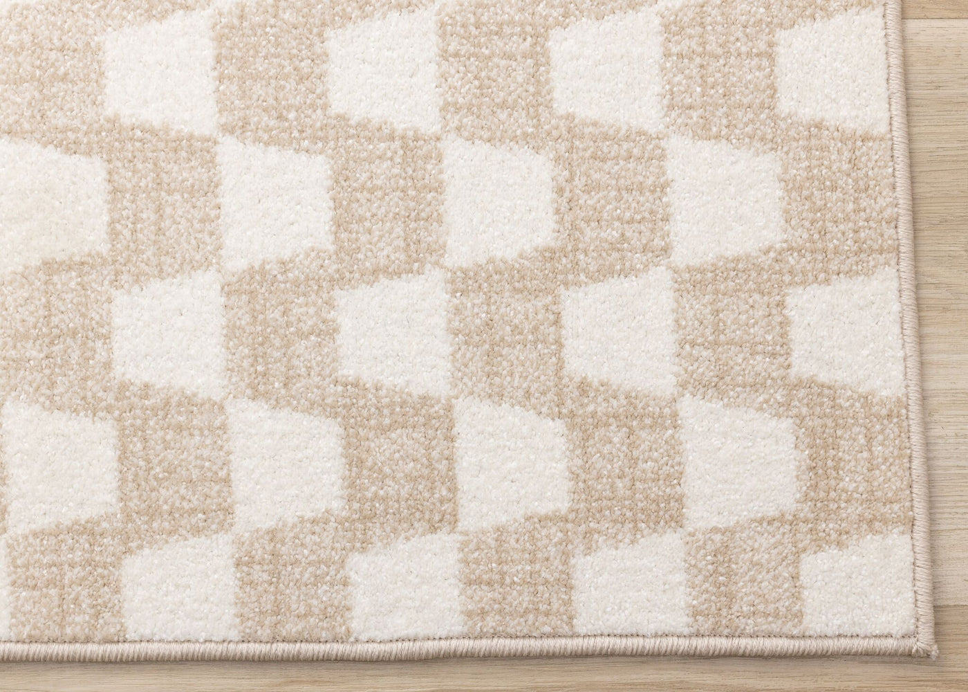 Gentle Wave 6'7"" x 9'10" Wavy Line Area Rug - Beige, Cream