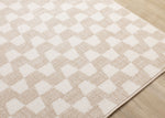 Gentle Wave 6'7"" x 9'10" Wavy Line Area Rug - Beige, Cream