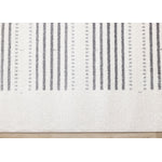 Nordic Stripes 6'7" x 9'10" Striped Lines Area Rug - Grey