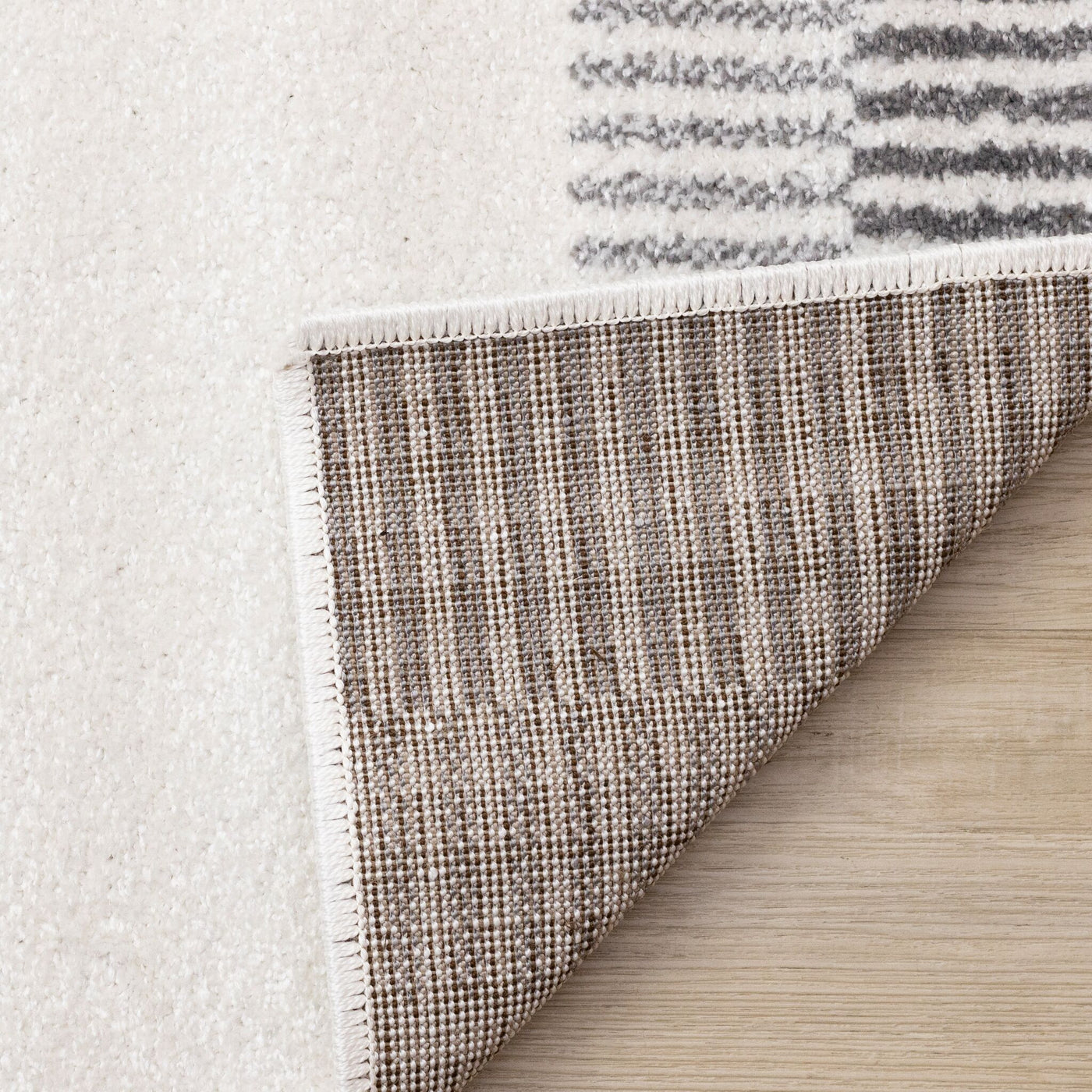Nordic Stripes 5'3" x 7'7" Striped Lines Area Rug - Grey