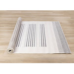 Nordic Stripes 5'3" x 7'7" Striped Lines Area Rug - Grey