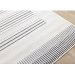 Nordic Stripes 5'3" x 7'7" Striped Lines Area Rug - Grey