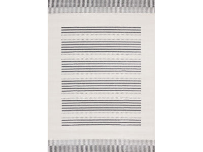 Nordic Stripes 5'3" x 7'7" Striped Lines Area Rug - Grey