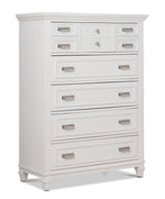 Charleston 5-Drawer Chest- Dove White