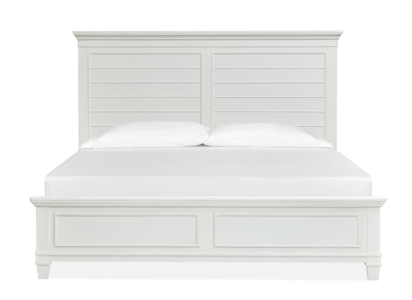 Charleston 3 - Piece King Panel Bed - Dove White