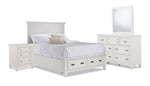 Charleston 6 - Piece Queen Storage Bedroom Package- Dove White