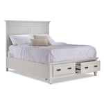 Charleston 3 - Piece Queen Storage Bed - Dove White