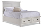 Charleston 6 - Piece Queen Storage Bedroom Package- Dove White