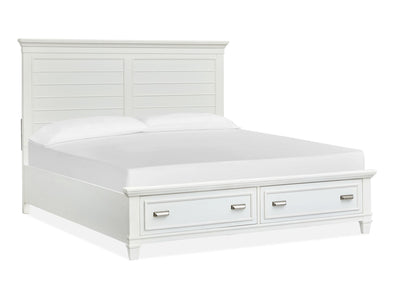Charleston 3 - Piece Queen Storage Bed - Dove White