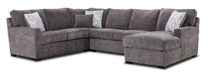 Charlotte 4-Piece Sectional with Right-Facing Chaise - Stone