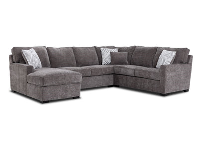 Charlotte 4-Piece Sectional with Left-Facing Chaise - Stone