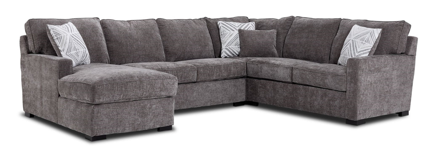 Charlotte 4-Piece Sectional with Left-Facing Chaise - Stone