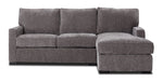 Charlotte 2-Piece Sectional with Right-Facing Chaise - Pewter