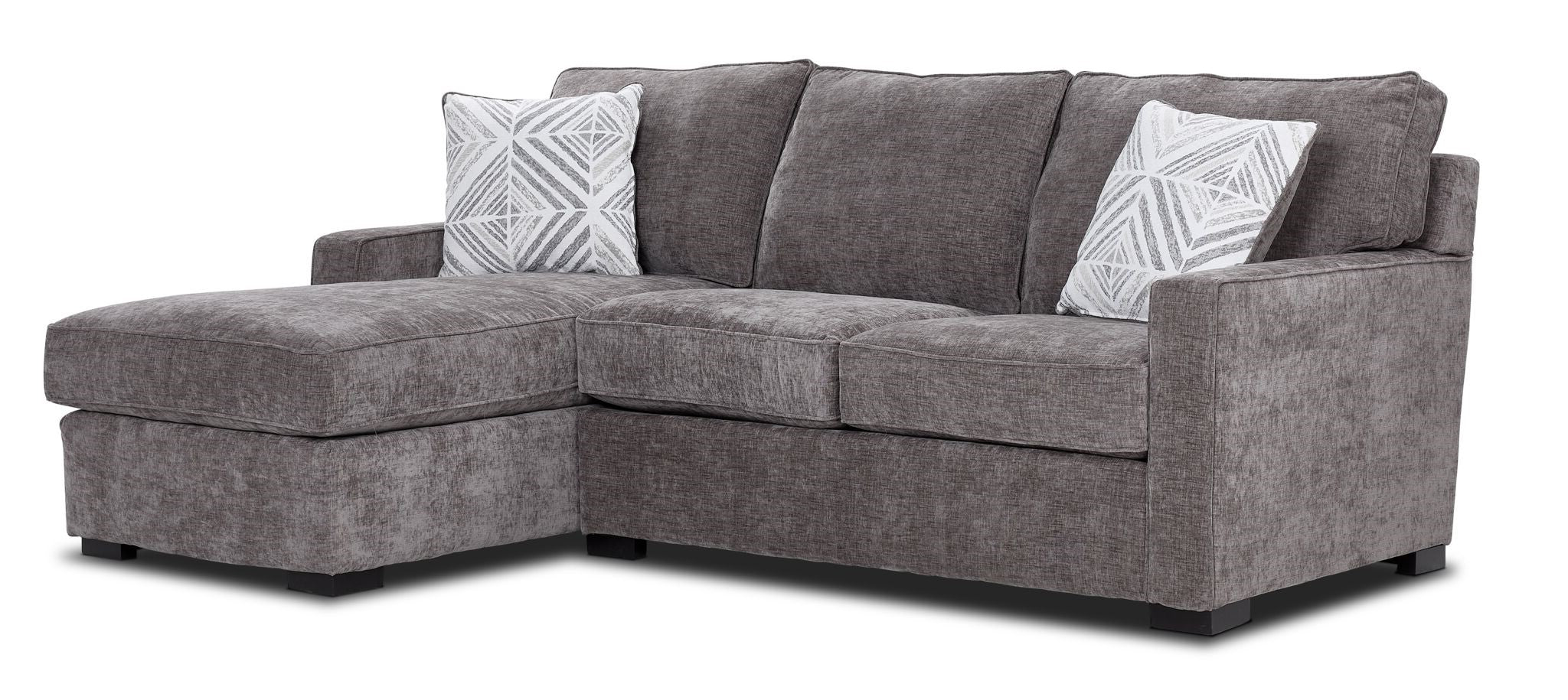 Charlotte 2-Piece Sectional with Left-Facing Chaise - Pewter