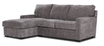 Charlotte 2-Piece Sectional with Left-Facing Chaise - Pewter