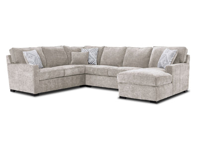 Charlotte 4-Piece Sectional with Right-Facing Chaise - Sand